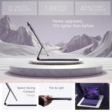 typecase Keyboard Case for iPad Air 13(M3 2025 / M2 2024) and iPad Pro 12.9 (6th, 5th, 4th, 3rd Gen),Magic Keyboard for iPad Pro 12.9,Multi-Touch Trackpad, 11 Colors Backlight,Midnight Amethyst - Image 5