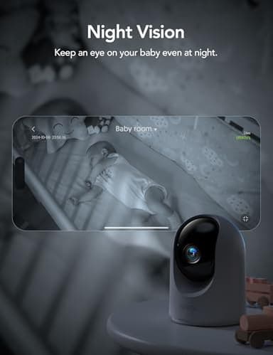 GNCC Indoor Security Camera, 2K Cameras for Home Security with Motion Detection, Baby/Pet Camera with Phone App, Night Vision, 2-Way Audio, Works with Alexa & Google Home, 2.4G WiFi (only) - Image 5
