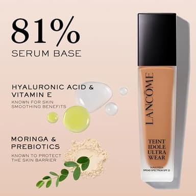 Lancôme Teint Idole Ultra Wear Natural Matte Foundation- Longwear, Medium-Full Coverage, Natural Finish, Waterproof & Hydrating - 230W (Light to Medium Olive Skin with Warm/Peachy Undertones), 1 Fl Oz - Image 10
