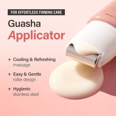 VLUE Retinol Guasha Neck Firming Cream - Anti-Aging Collagen & Fig Extract Moisturizer for Wrinkles & Sagging Skin, Hydrating & Lifting Neck & Décolleté Serum, Korean Skincare, 1.69 fl. oz. - Image 4