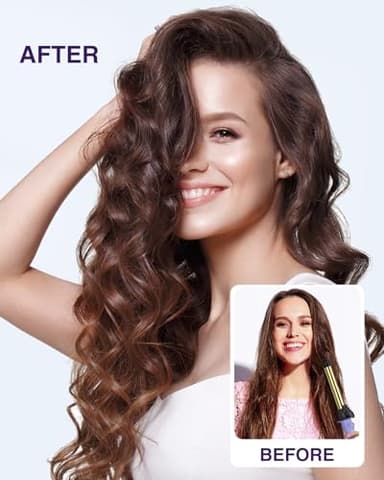 Rotating Curling Iron 1 Inch for All Hair Types-Rapid Heating Automatic Curling Iron Self Curling Wand-Dual Voltage Auto Rotating Hair Curler for Curls and Waves - Image 8