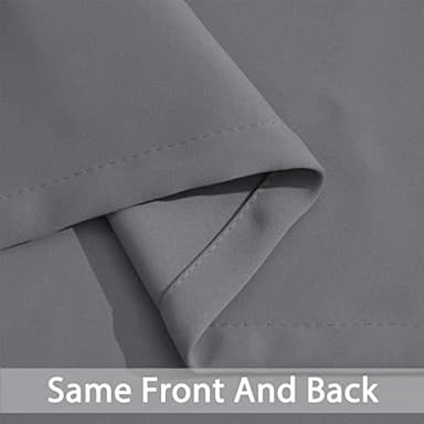 Yakamok Short Blackout Curtains 36 inches, Grommet Thermal Insulated Small Window Treatment Room Darkening Privacy Draperies for Basement Bathroom Bedroom(2 Panels,Grey,42x36 Inch) - Image 6