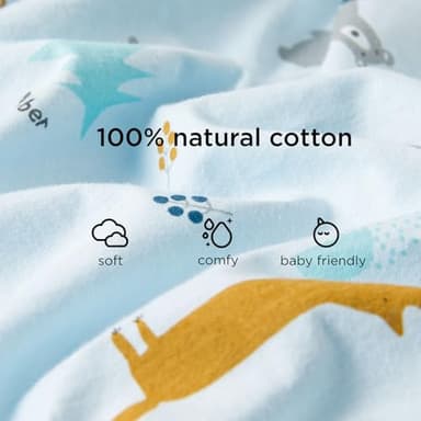 Duomiaomiao 2 Pack 0.5 TOG Toddler Sleep Sack 36-48 Months 100% Cotton Lightweight Baby Sleep Sack with Feet, Breathable Comfy Toddler Wearable Blanket - Image 6