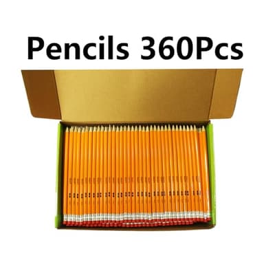 S & E TEACHER'S EDITION 360pcs Pre-sharpened Pencils with eraser top, No.2 pencils #2 HB pencil, Golf, Classroom, Pew, Back to school, 360 pcs/box - Image 3