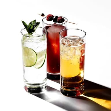LEMONSODA Premium Highball Glass Set - Elegant Tom Collins Glasses Set of 6-12oz Tall Drinking Water Glasses - Bar Glassware for Mojito, Whiskey, Cocktail - Image 2