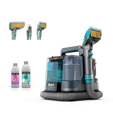 Shark StainStriker HairPro Portable Carpet, Upholstery & Area Rug Cleaner, Self-Cleaning, Stain, Hair & Odor Remover, Perfect for Pets & Car Interiors, 3 Tools & Pet Cleaning Solution, Teal, PX253BRN (Renewed) - Image 1