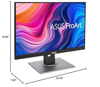 ASUS ProArt Display PA248QV 24.1” WUXGA (1920 x 1200) 16:10 Monitor, 100% sRGB/Rec.709 ΔE < 2, IPS, DisplayPort HDMI D-Sub, Calman Verified, Anti-glare, Tilt Pivot Swivel Height Adjustable, Black - Image 9