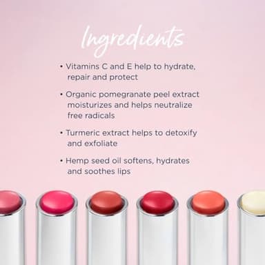 Lune+Aster Tinted Lip Balm - Lift Each Other Up - Vegan, antioxidant-rich vitamins C and E tinted lip balm provides a sheer customizable flush of color for soft, smooth lips - Image 4