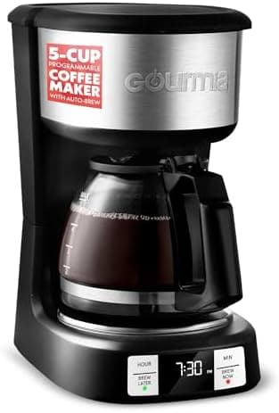 Gourmia Drip Coffee Maker – 5 Cup, One-Touch Brew, Pause & Serve, Adjustable 4 Hr Keep Warm, EZ-View Water Window, Black - Image 3