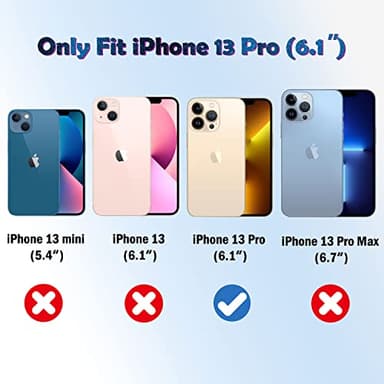 QHOHQ 3 Pack Screen Protector for iPhone 13 Pro 6.1 Inch with 3 Pack Tempered Glass Camera Lens Protector, Ultra HD, 9H Hardness, Scratch Resistant - Case Friendly [Not fit iPhone 13 Pro Max 6.7"] - Image 2