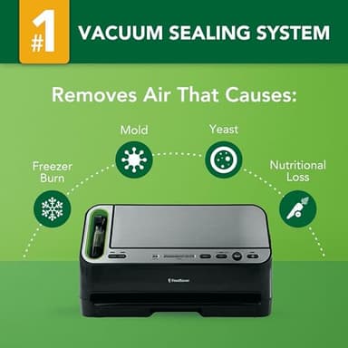 FoodSaver V4400 2-in-1 Vacuum Sealer Machine with Automatic Vacuum Sealer Bag Detection and Starter Kit - Image 2