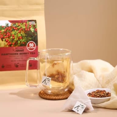 FullChea Hawthorn Berry Tea - 50 Teabags, 3g/bag - Premium, Non-GMO, Caffeine-free, Aids Digestion & Provides Antioxidants - Image 7