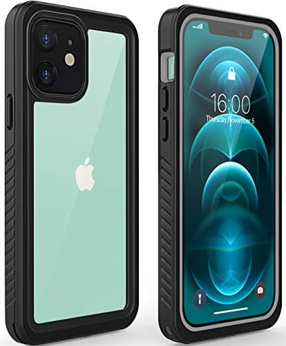 Diverbox for iPhone 12 Waterproof Case,Waterproof Shockproof Dustproof IP68 Full-Body Hard Case Built-in Screen Protector Underwater Outdoor Waterproof Cover for iPhone 12,6.1 in (Clear) - Image 1