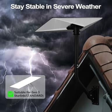 BriteZen Starlink Gen 3 Mount Adjustable for V3 Starlink Dish Standard, Wall/Roof/Pole Mount with Aluminum Thickened Adapter for Star Links Internet Kit Complete Accessories - Image 7