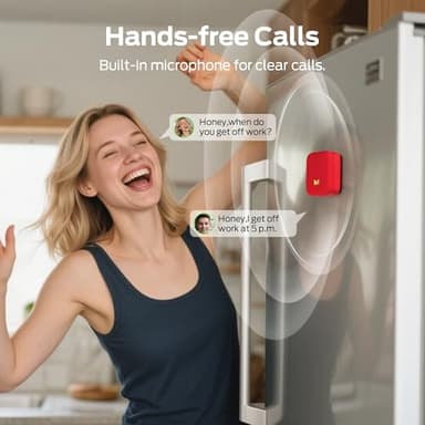 Monster Atomic Atom Wearable Bluetooth Speaker with Mics for Hands-Free Calls, IPX5 Waterproof, Compact and Portable Speaker for Workout, Cycling, Red - Image 5