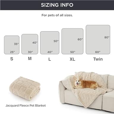 Bedsure Dog Blankets for Large Dogs Washable - Fluffy Fuzzy Cat Puppy Blanket with Premium 300GSM Coral Fleece Soft for Pet Kitten Doggy, White, 40x50IN - Image 6