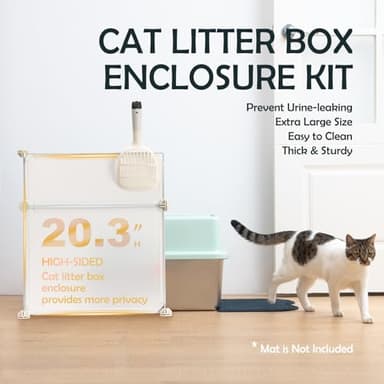 MEEXPAWS Stainless Steel Litter Box with Lid Extra Large XL for Big Cats, Enclosed Metal Litter Box with High Sided Enclosure & Scoop, Non-Sticky, Anti-Urine Leakage, Easy Cleaning - Image 3