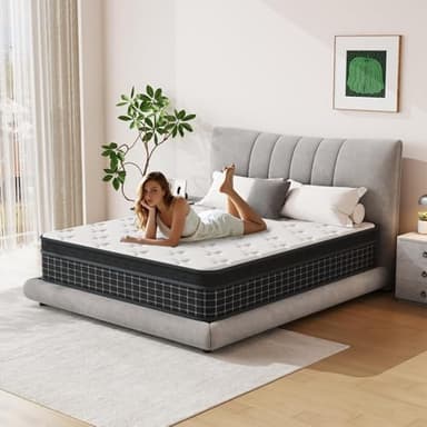 SupremeSleep King Size Mattress, 12 Inch King Mattress in a Box, Memory Foam Hybrid Matress with Individual Pocket Spring for Motion Isolation, Pressure Relief, Medium Firm Feel, CertiPUR-US - Image 9