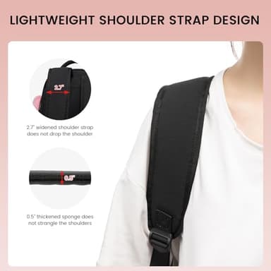 LOVEVOOK School Backpack for Teen Girls, Student Backpack Purse for 14-16 Teenage, Cute Kid Bookbag, Back to School Backpacks Fit 15.6 Inch Laptop, Large College Travel Bag, Black - Image 7