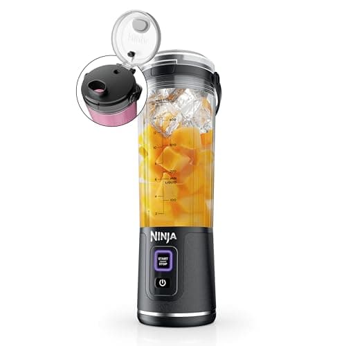 Ninja Blast Portable Blender, Cordless, 18oz. Vessel, Personal Blender For-Shakes and Smoothies, BPA Free, Leakproof-Lid and Sip Spout, USB-C Rechargeable, Dishwasher Safe, Metallic Black, BC151MB - Image 1