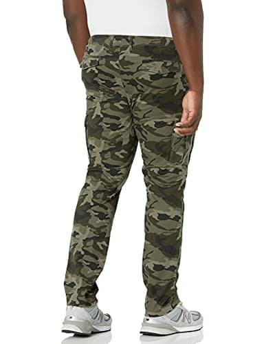 Amazon Essentials Men's Straight-Fit Stretch Cargo Pant (Available in Big & Tall), Green Camo, 38W x 32L - Image 3