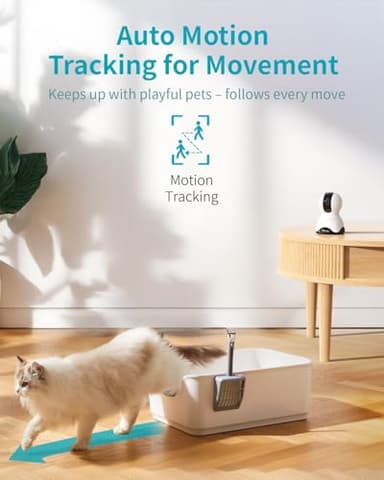 VIMTAG 4K UHD Indoor Camera 5G&2.4G WiFi Cameras for Home Security, 360° Pet/Dog/Cat/Nanny/Baby Monitor with Phone App & Speaker, Motion Tracking, Free AI Detection, Night Vision, SD/Cloud Storage - Image 3