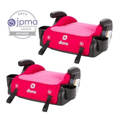 Diono Connect3 RXT Backless Booster, Pack of 2, Slim Fit 3-Across in Many Mid-Sized Sedans and SUVs, for Children from 40-120 lbs., Lightweight with Latch connectors, Pink Cotton Candy - Image 8