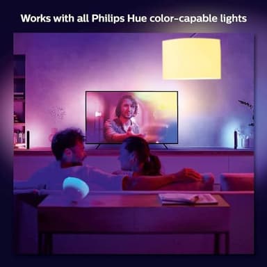 Philips Hue 75" Smart TV Light Strip - White and Color Ambiance LED Color-Changing TV Backlight - Sync with TV, Music, and Gaming - Requires Bridge and Sync Box - Control with App or Voice Assistant - Image 7