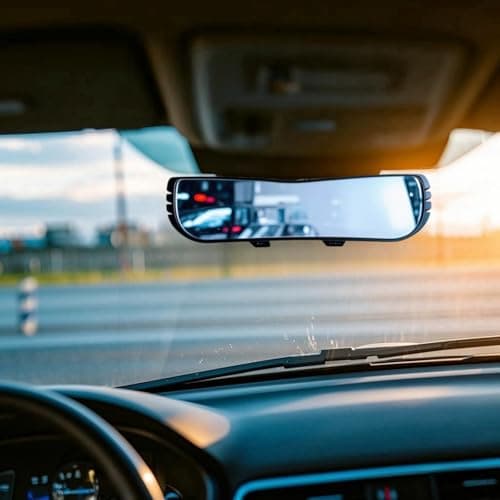 Rear View Mirror Car Mirror Accessorie Blind Spot For Seat Facing Rearview Mirrors Accessories Men Women Panoramic Truck Decor Interior Cute Automotive for Truck Car SUV Vehicles (Clear+White) - Image 1