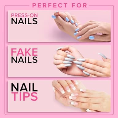 Super Strong Nail Glue for Press On Nails, Nail Tips & Acrylic Fake Nails (8ml) NYK1 NailBond Brush On Glue for Press Ons, Tips & Acrylics - Long Lasting, Maximum Strength, Mess-Free Application - Image 8