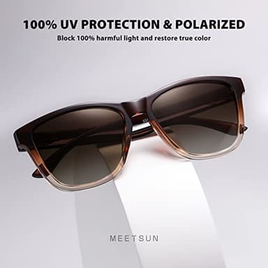 MEETSUN Polarized Sunglasses for Women Men Trendy Classic Retro Designer Style Fashion UV400 Protection 3 PACK Black Brown Gradient Pink Mirrored - Image 4