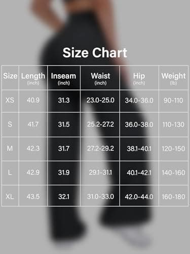 VOYJOY Straight Leggings Bottoms Wide Leg Pants for Women 29"/ 31.5"/33" High Waist Stretch Casual Sweatpants Black - Image 6