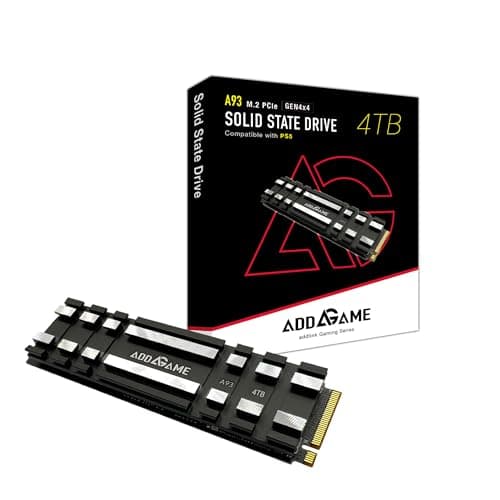 Addlink A93 4TB Storage Expansion for PS5 Console with Heatsink, Up to 7400mb/s, Gen 4 PCIe NVMe m.2 2280, SLC Cache Internal Solid State Drive(‎ad4TBA93M2P) - Image 1