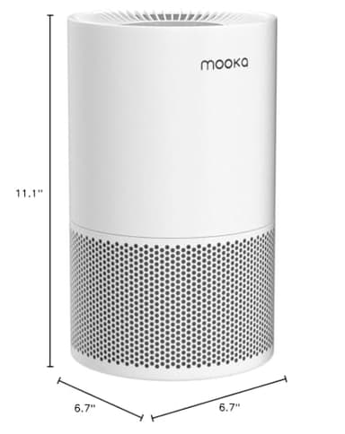 Air Purifiers for Home Large Rooms up to 1200ft², MOOKA H13 True HEPA Air Purifier for Bedroom Pets with Fragrance Sponge, Timer, Air Filter Cleaner for Smoke, Odor, Dander, Pollen (White) - Image 10