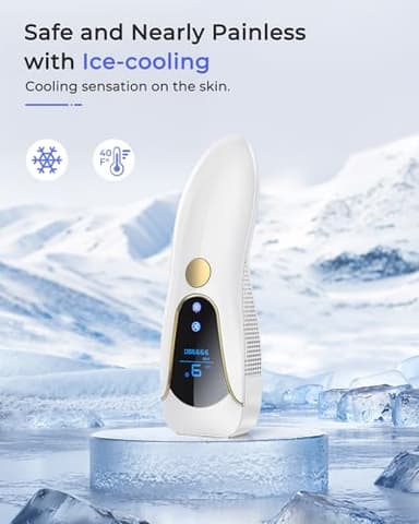 Finequin Laser Hair Removal for Women and Men, Air 15 Ice-cooling IPL Device Hair Removal for Nearly Painless & Long-Lasting Results From Home, 3 Modes & Auto Flashing for Fast Full Body Hair Removal - Image 2