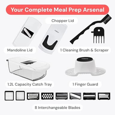 Fullstar The Original Pro Chopper - Vegetable Chopper and Spiralizer, Food Chopper with Container, Fruit Slicer, Kitchen Gadgets & Accessories, Home Essentials (8 in 1, White) - Image 8