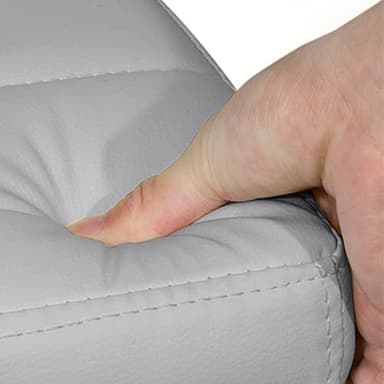 Yaheetech Bar Stools Set of 2, PU Leather Adjustable Swivel Barstools, Hydraulic Kitchen Counter Height Bar Chairs with Armrest and Back for Kitchen, Dining Room, Light Grey - Image 8