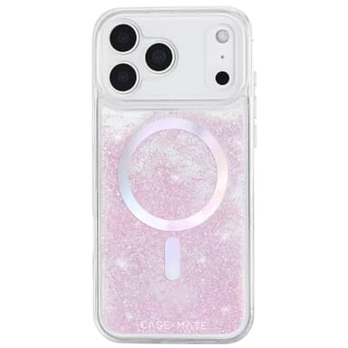 Case-Mate Soap Bubble iPhone 17 Pro Max Case [Compatible with MagSafe] - Liquid Glitter Phone Case with 12ft Drop Protection - Premium Magnetic Cover for iPhone 17 Pro Max - Iridescent Waterfall - Image 1