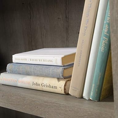 Sauder Miscellaneous Storage 3-Shelf Bookcase/ Book shelf, Mystic Oak finish - Image 9