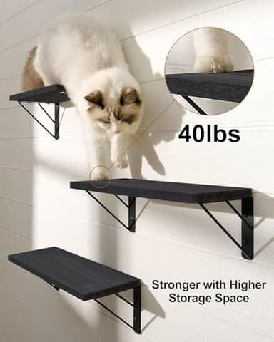 BAYKA Wall Shelves for Bedroom Decor, Floating Wall Shelves for Living Room Kitchen Storage, Mounted Rustic Wood Floating Shelves for Kids Books, Corner Shelves for Bathroom, Office(Set of 3) - Image 9