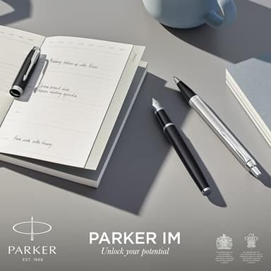 Parker IM Rollerball Pen Matte Blue with Fine Point Black Ink Refill (1931661) - Image 6