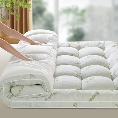 LIANLAM Bambu_Viscose Mattress Topper,1000 GSM Cooling Mattress Pad-2 (60"x76") - Image 1