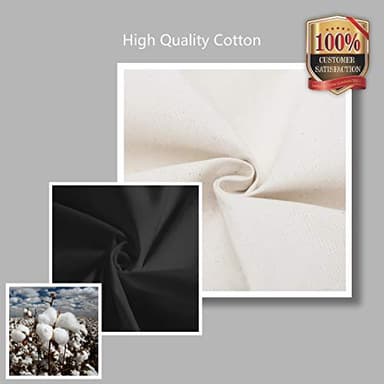 TOPDesign 30-Pack Canvas Tote Bags with an External Pocket, Reusable Grocery Shopping Bags, Top Zipper Closure, Daily Essentials (Black/Natural) - Image 7