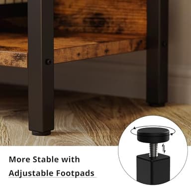 IRONCK Bookcases and Bookshelves Triple Wide 5 Tiers Industrial Bookshelf with Baffles Large Etagere Bookshelf with Metal Frame for Living Room Home Office - Image 6