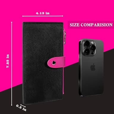 Travelambo RFID Wallet Women Bifold Multi Card Wallet Case with Zipper Pocke Credit Card Holder for Women - Image 3