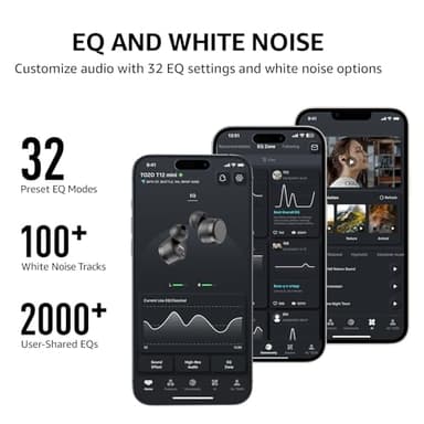 TOZO T12 Wireless Earbuds Bluetooth 5.3 Headphones, Call ENC Noise Cancelling Mic, 55Hrs Playtime App Customize EQ IPX8 Waterproof LED Digital Display Premium Sound Headset - Image 7