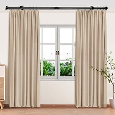 Standard Decorative Window Curtain Rods 30 to 88 Inch,5/8 Inch Diameter Small Curtain Rod Set, Heavy Duty Drapery Rods with Brackets Black - Image 7