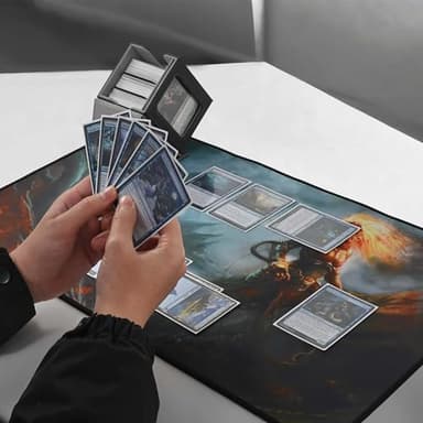 ZLCA MTG Deck Box with Commander Window Display, Trading Card Storage Box Holds 100 Double-Sleeved Cards Suitable for TCG/CCG/PTCG/EDH/Magic/Sport Cards (Black) - Image 6