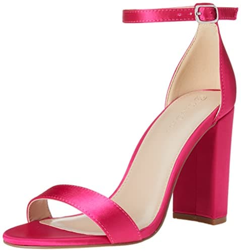 The Drop Women's Rebecca Strappy High Block-Heel Sandal, Pink Satin, 7.5 - Image 1