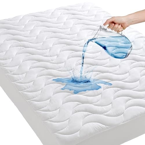 GRT Full Mattress Protector, 100% Waterproof Mattress Protector Full with Dual-Layers Protection, Noiseless Quilted Fitted Mattress Pad Cover with 8"-26" Deep Pocket - Image 1